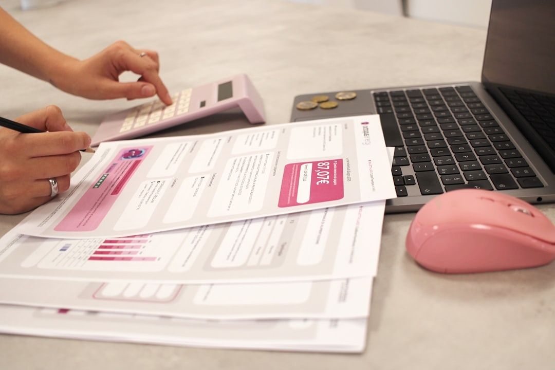 Integrated bookkeeping and reporting workflow diagram on a tablet